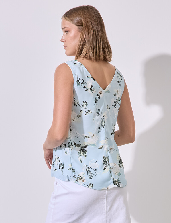 Blusa Flores CELESTE/MULTI