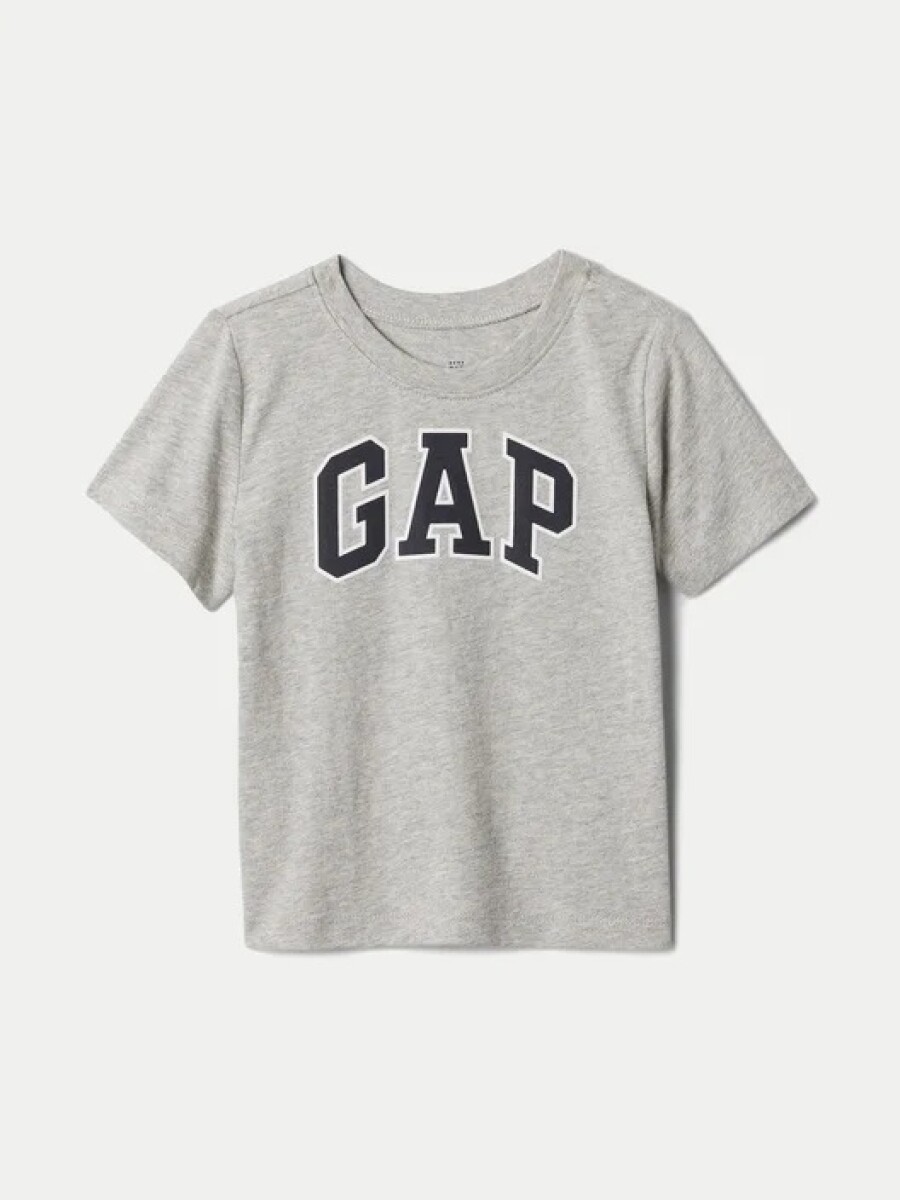 Remera Logo Gap Manga Corta Toddler Niño - Light Heather Grey B08 
