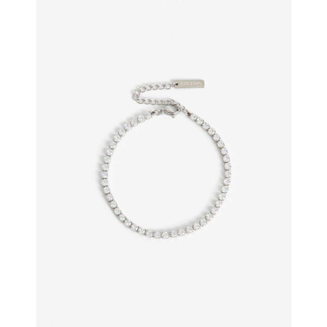 Pulsera Tennis De Acero Plateado