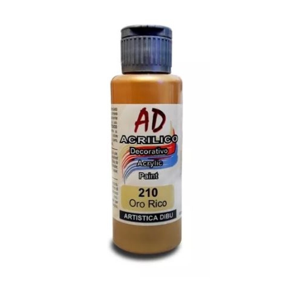 Acrílico Decorativo Ad 60 Ml Oro Rico #Acrílico Decorativo Ad 60 Ml Oro Rico