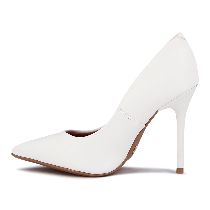 Zapato Formal Mujer Vizzano Taco Alto Clásico Blanco
