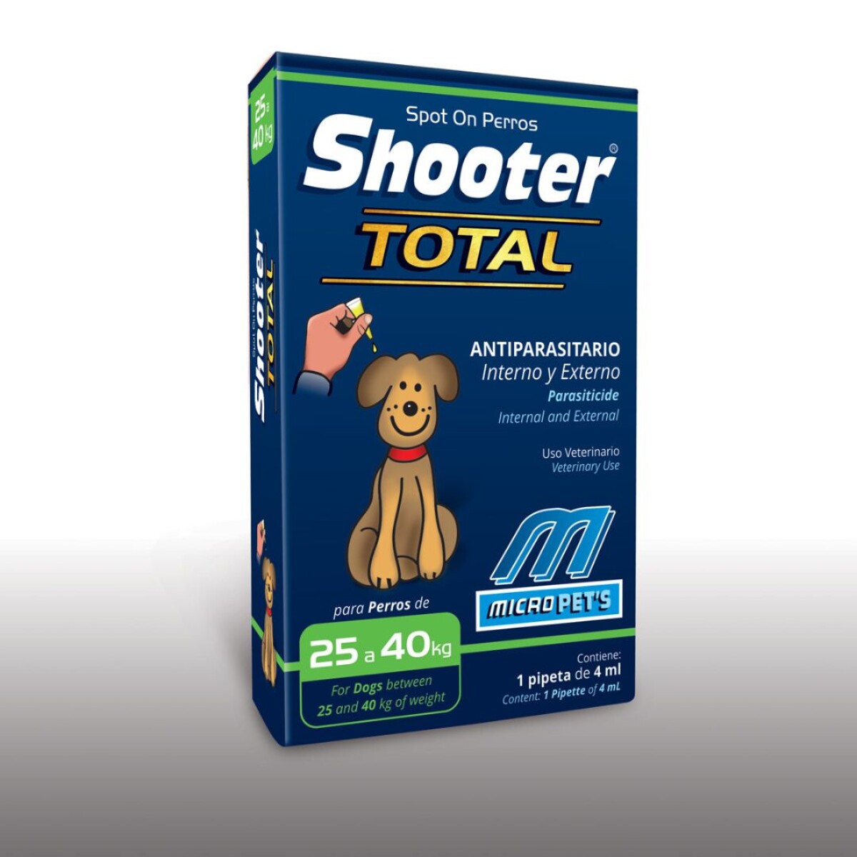 Shooter Total Perro De 25 A 40 Kg 4 Ml 