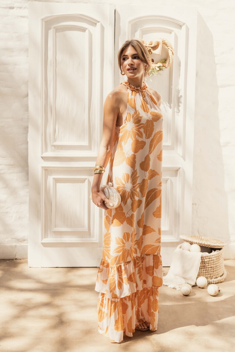 VESTIDO MARIELLA MAXI CITRUS CANOPY VESTIDO MARIELLA MAXI CITRUS CANOPY