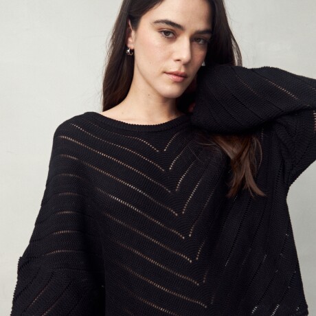 SWEATER CAPUCINE Negro