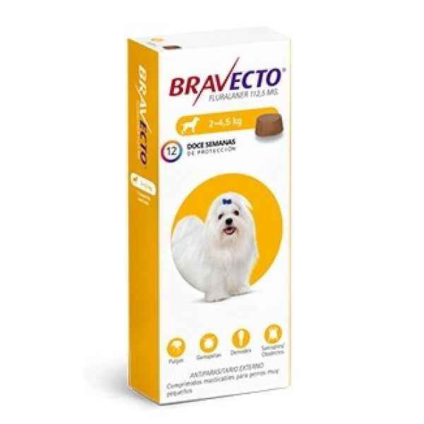BRAVECTO TRIMESTRAL 2 A 4,5 KG BRAVECTO TRIMESTRAL 2 A 4,5 KG