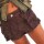 Rosette Leather Shorts Gamuza Chocolate
