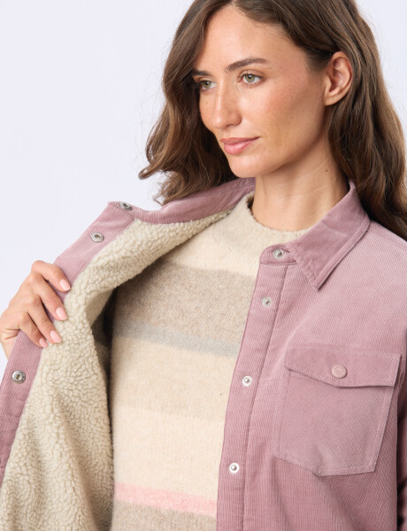 CAMPERA DE PANA Y CORDERITO Rosado