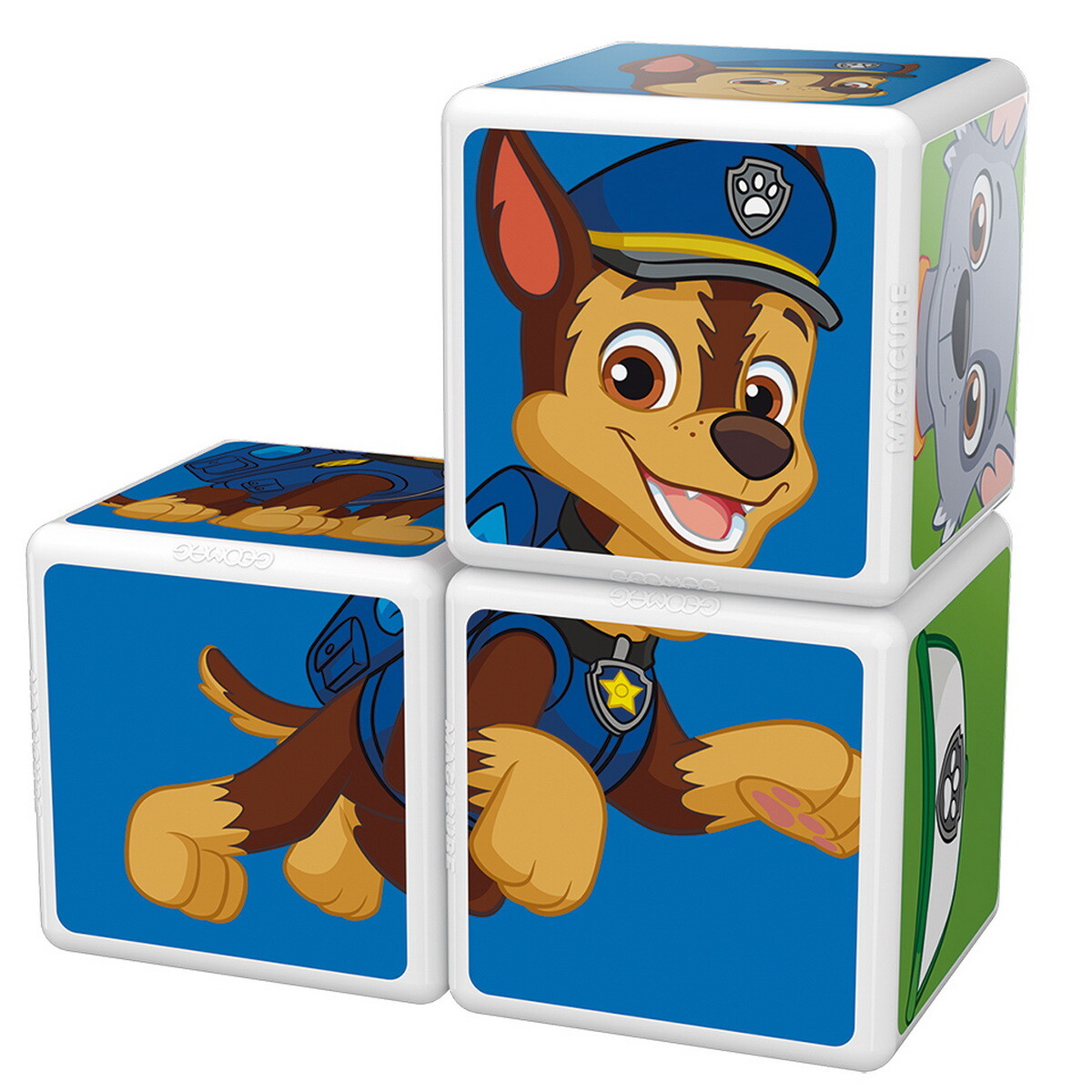 Puzzle Cubos magnéticos PAW PATROL (3 piezas) - Chase el policía 