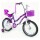 Bicicleta Bebesit Queen rodado 16" con rueditas y canasto Violeta
