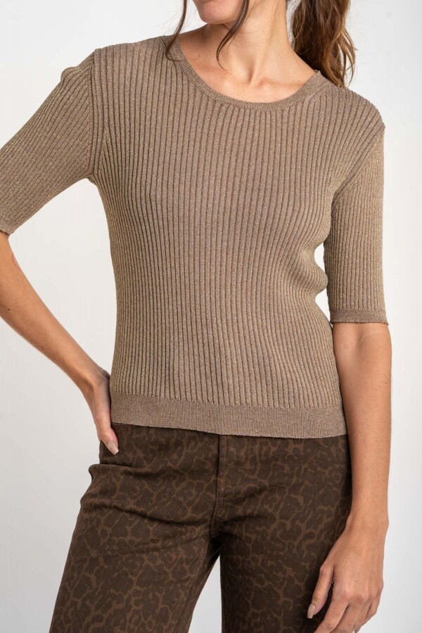 Sweater Lurex Beige