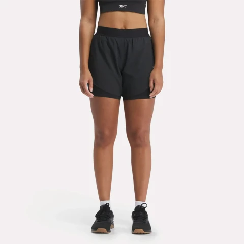 Running 2 In 1 Short - Mujer Black