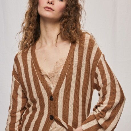 CARDIGAN SAKE Camel