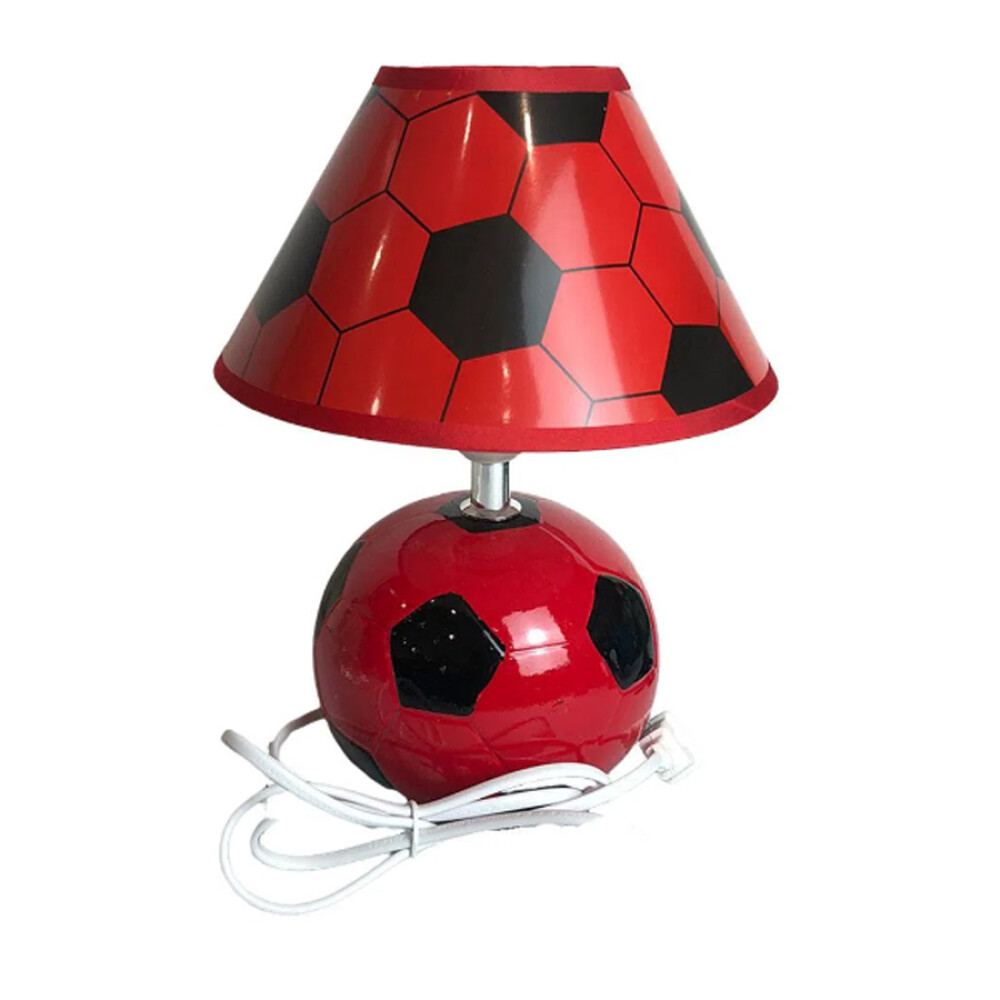 Lampara Infantil De Mesa Para Niños Con Diseño De Pelota Rojo