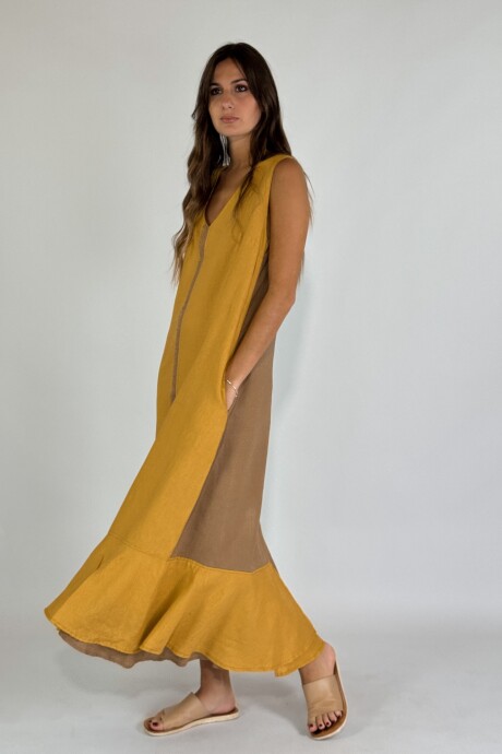 VESTIDO CAMILA Mostaza
