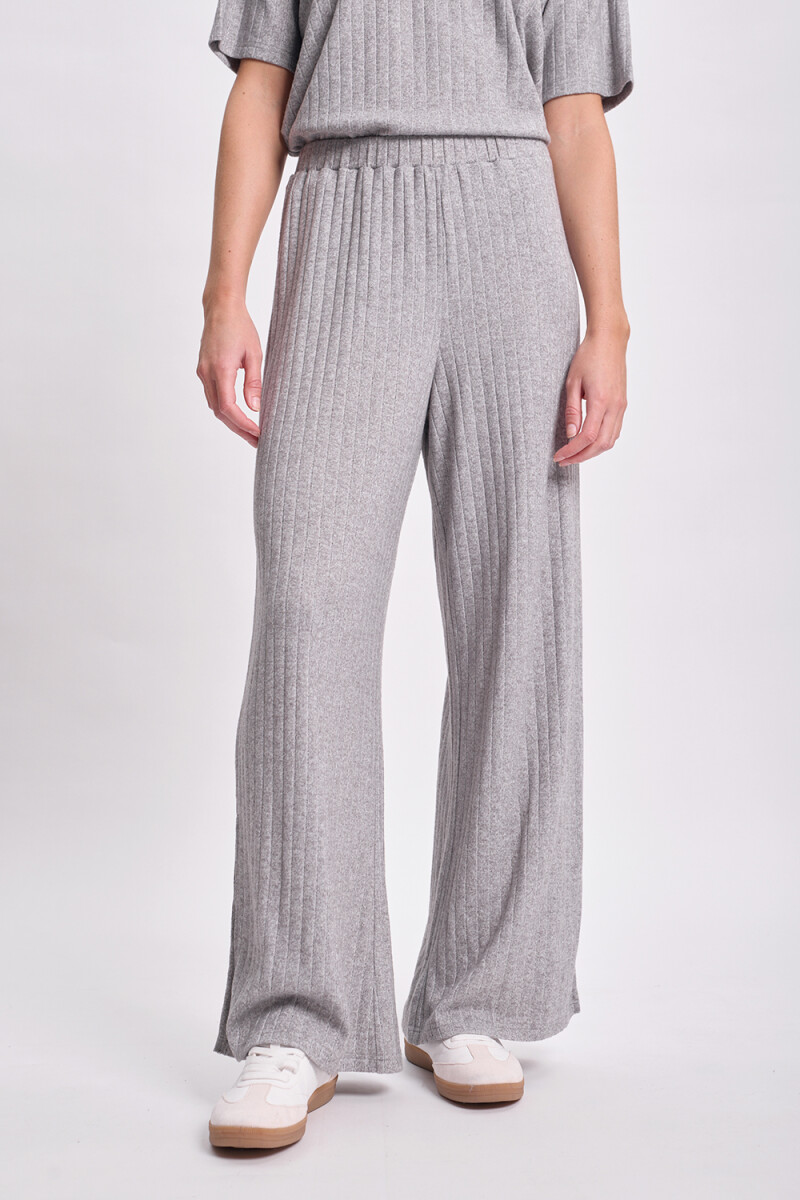 Pantalón ancho lanilla Gris