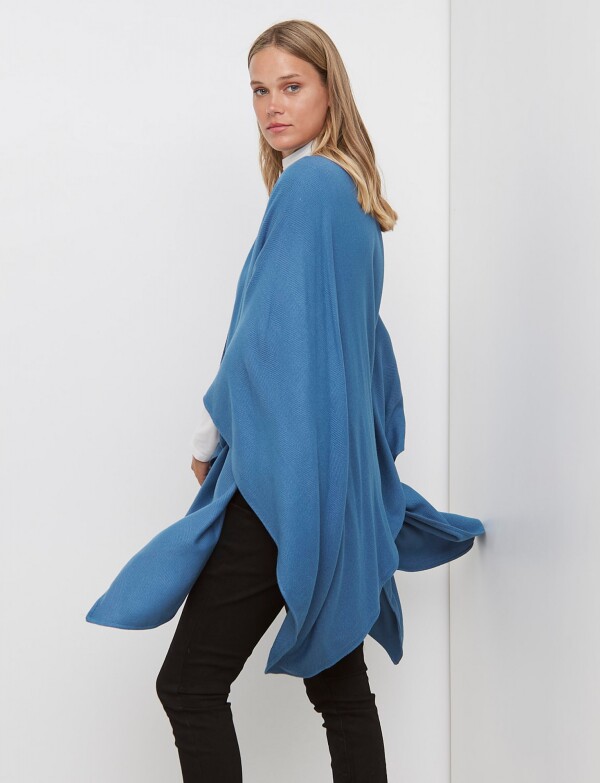 Ruana Solid AZUL