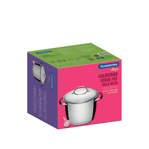 Olla alta con asas y tapa modelo ALLEGRA, 7,40 Lts. -TRAMONTINA TF1816