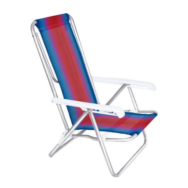 SILLA RECLINABLE 8 POSICIONES ALUMINIO MULTICOLOR