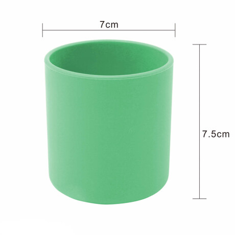 Set X10p Plato Comer Bebe Silicona+ Cubierto Vaso Verde