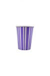 Vaso polipapel 8 oz VIOLETA LINES