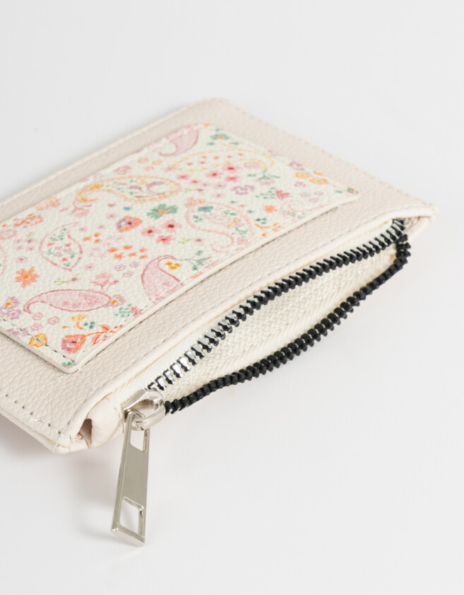 Tarjeteros Flores Monedero Estampado - Estampado Flores