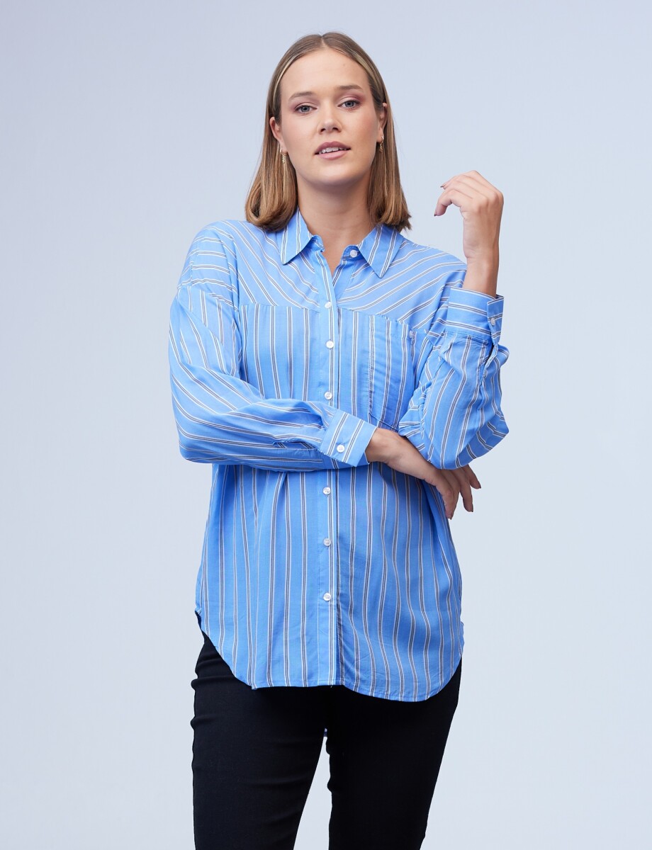 Camisa Lineas - Azul/multi 