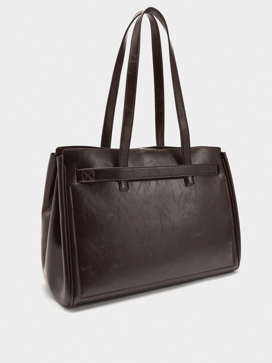 Bolso Para Portátil 13" Colgado De Piel marron