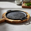 Plancha hierro redonda soporte madera 20cm SANTAN Plancha hierro redonda soporte madera 20cm SANTAN