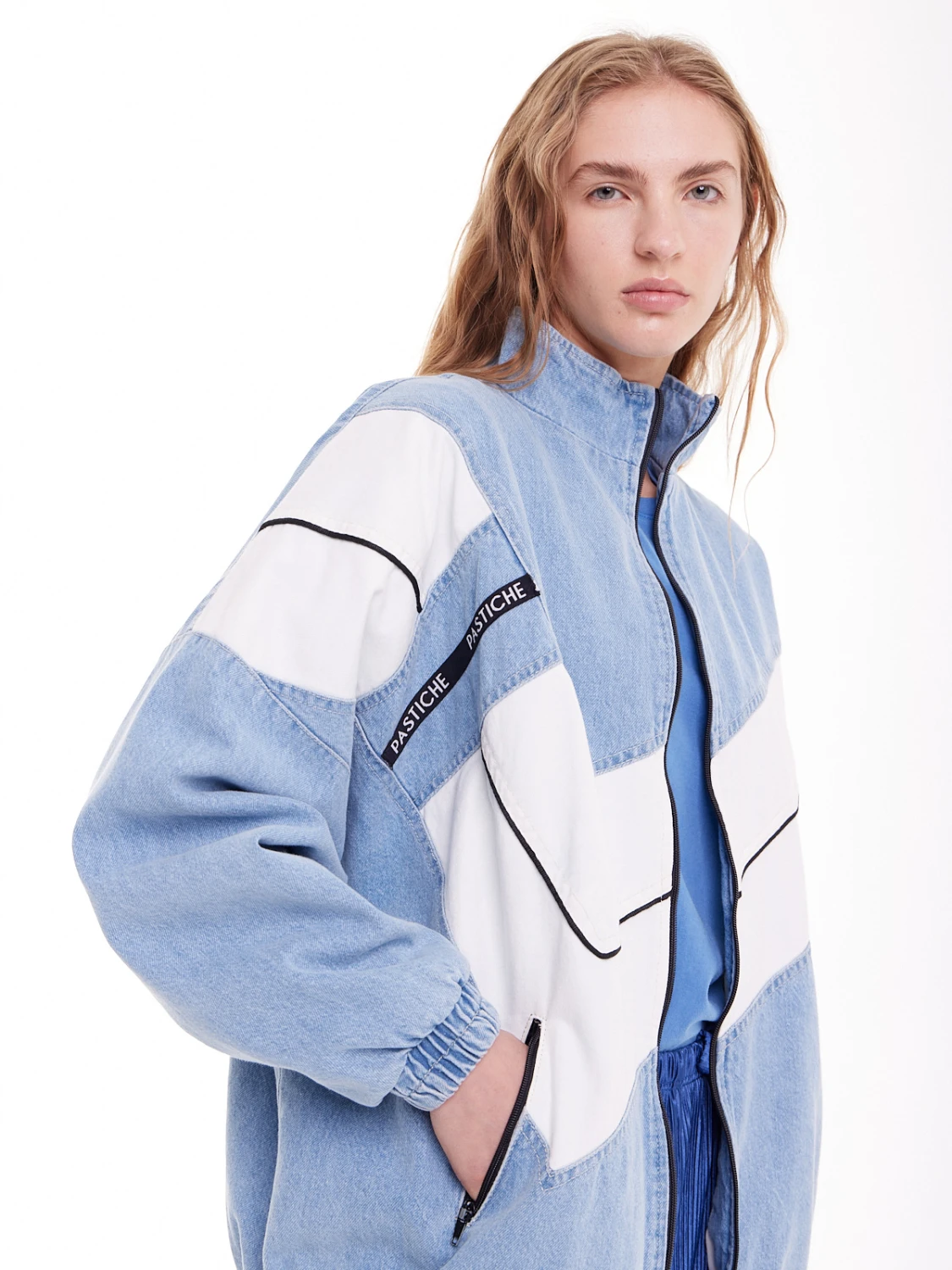 Campera Olímpica Denim Classic celeste xs