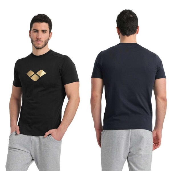 Remera Deportiva Unisex Arena Gold Short Sleeve Tee Negro