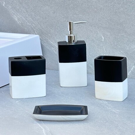 Set de Accesorios de Baño 4 Piezas en Resina Set de Accesorios de Baño 4 Piezas en Resina