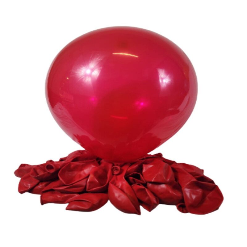 Globo Liso x50 Und Fessta Rojo