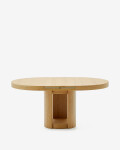 Mesa extensible redonda Artis de madera maciza y chapa de roble FSC 100% 120 (170) x 80 cm Mesa extensible redonda Artis de madera maciza y chapa de roble FSC 100% 120 (170) x 80 cm