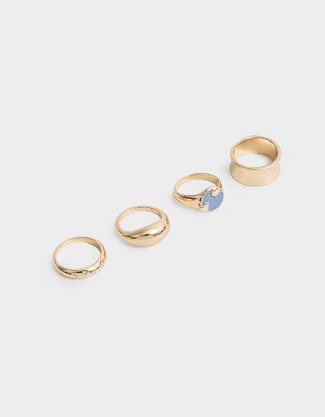 Sets Anillos Místco Sets Anillos Esmaltado - Dorado
