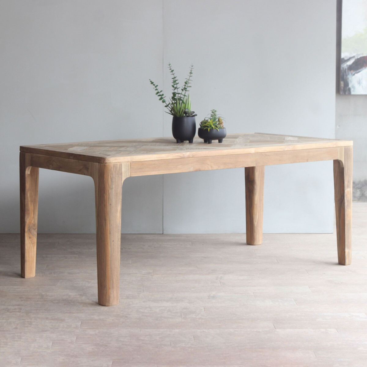 MESA DE COMEDOR - MADERA NATURAL-BEIGE RENÉ 
