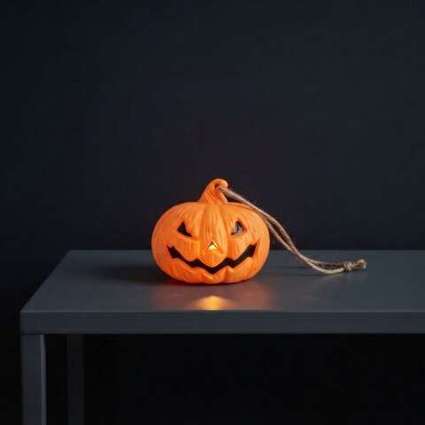 Colgante Calabaza con Luz Mediana