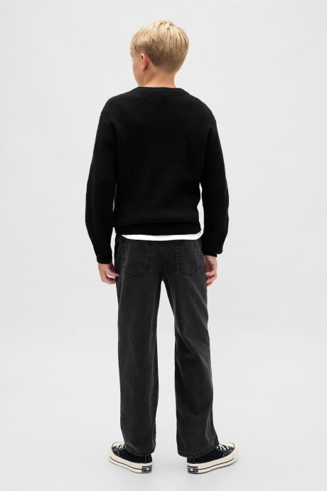 Jean Relaxed Niño Black Wash