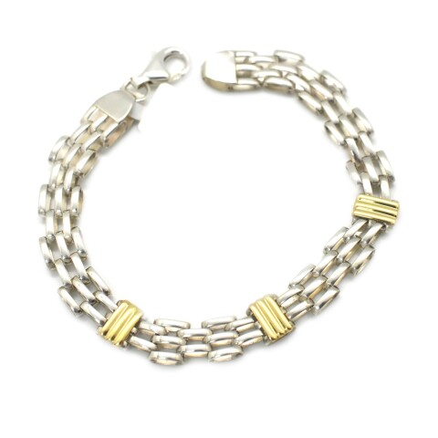Pulsera en Oro y Plata 925 Pulsera en Oro y Plata 925