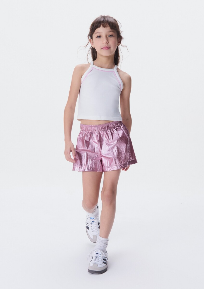 SHORTS FEM - ROSA/GRAFITO 