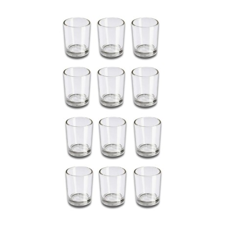 VASO DE VIDRIO PARA VELAS X12 Vaso De Vidrio Para Velas X12