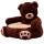 Sillón Puff Peluche Asiento Niños Animales Infantil Oso Marron