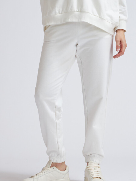 Pantalón deportivo con elástico Crudo