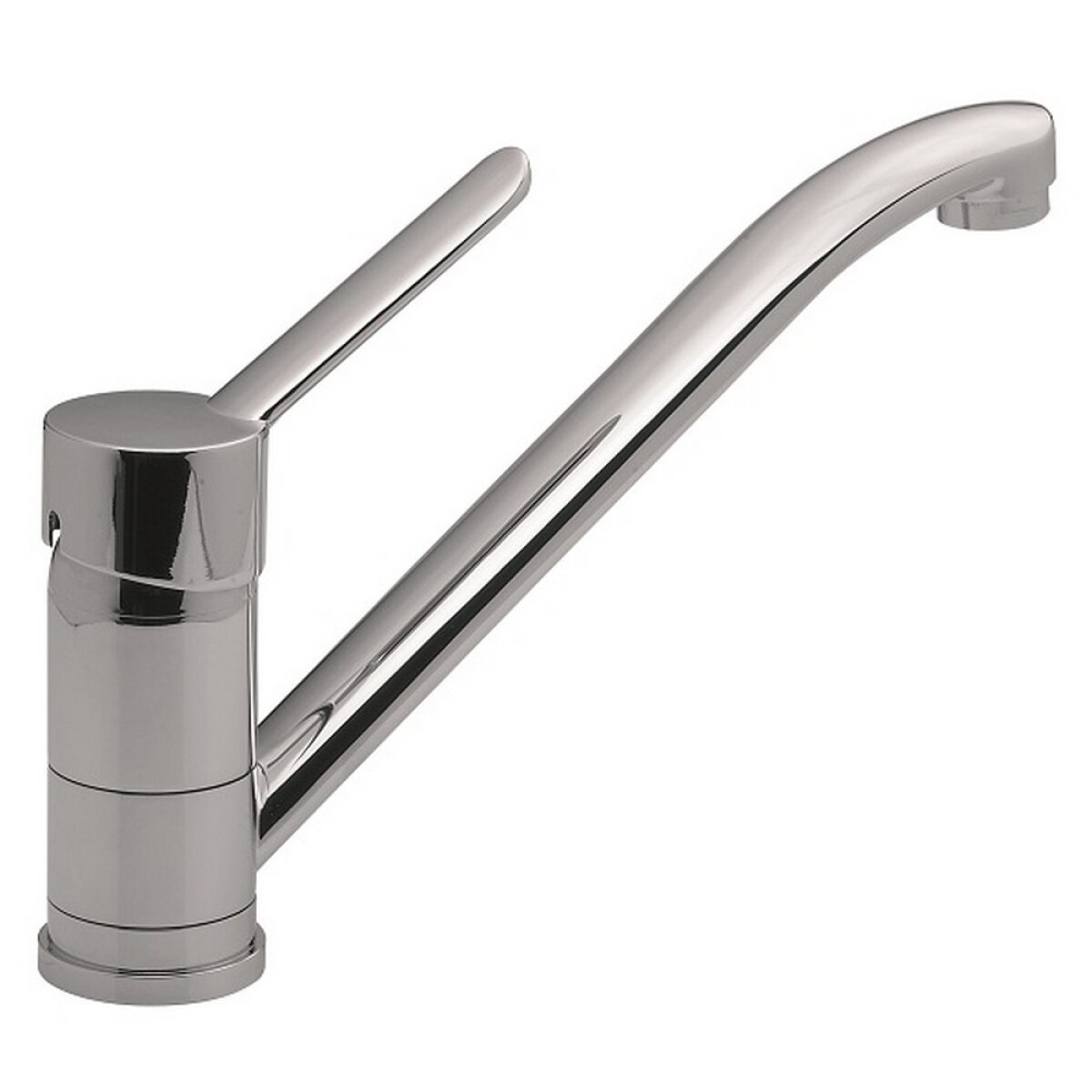 Griferia de Cocina Monocomando con Pico Movil Cromo Linea Newport 