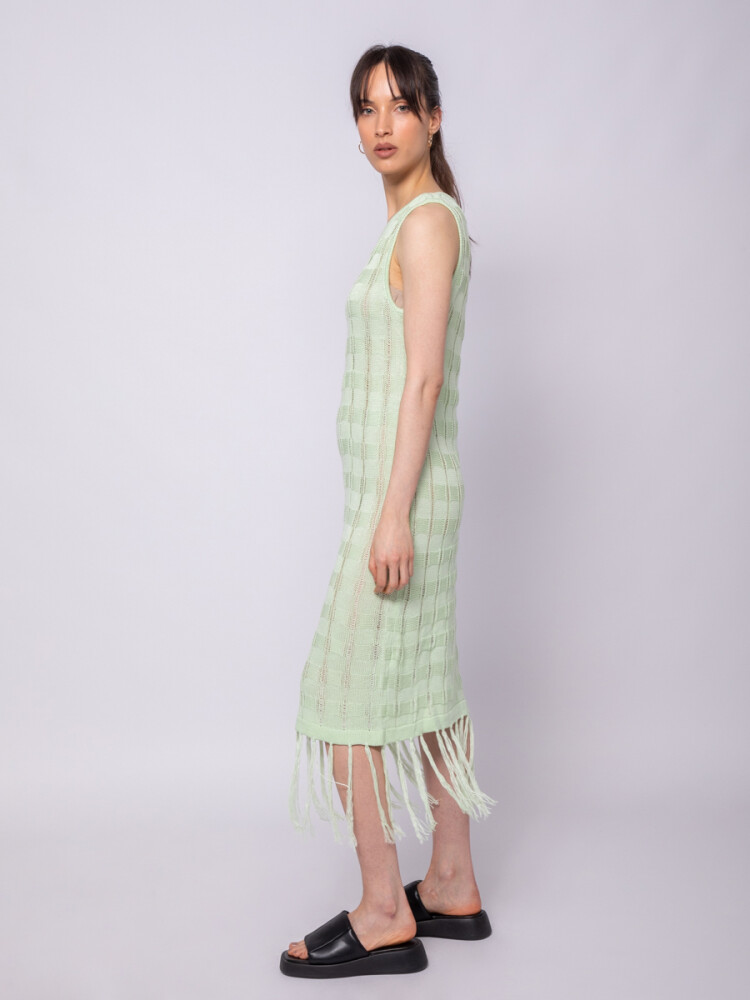 VESTIDO BENITO Verde Pastel