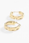 Aros acero wavy dorado