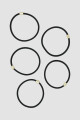 Pack x 5 gomitas basic Negro