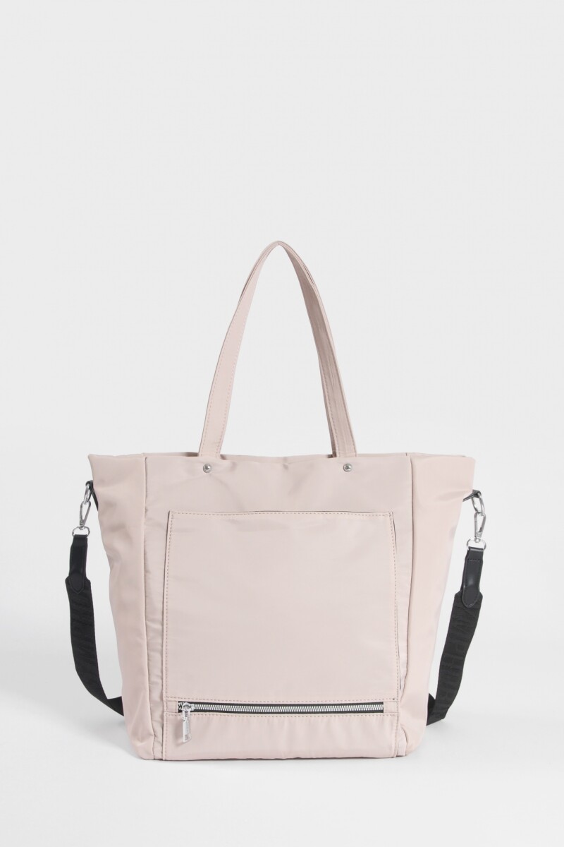 Shopper con cierres beige