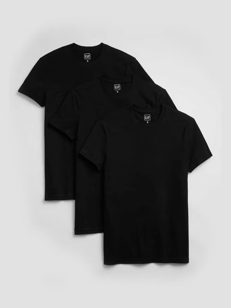 Remera Bàsica Pack X3 - True Black 