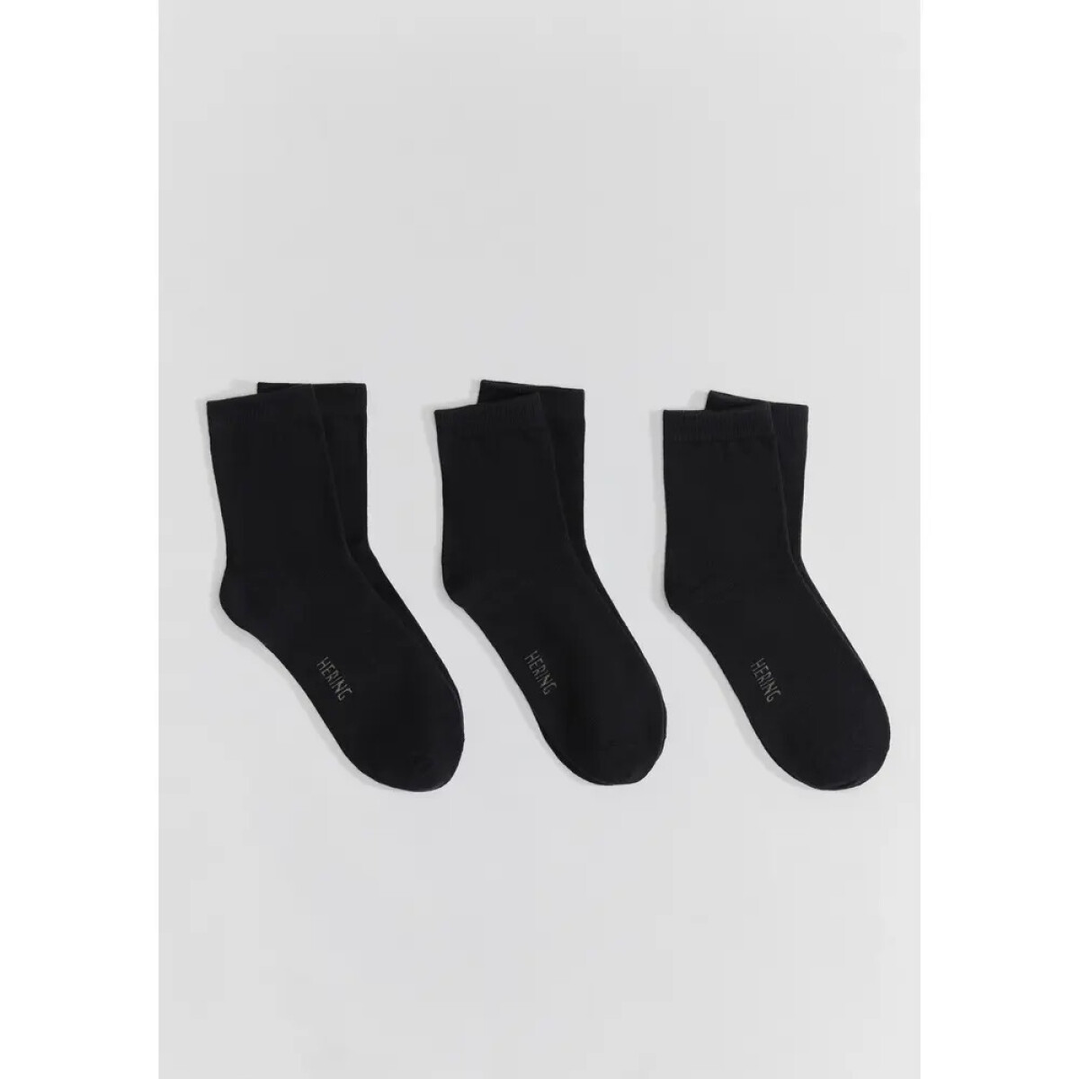 KIT COM 3 PARES MEIAS UNISSEX - PRETO 