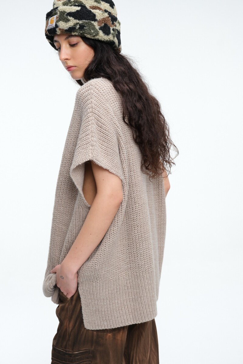 CHALECO PONCHO Camel